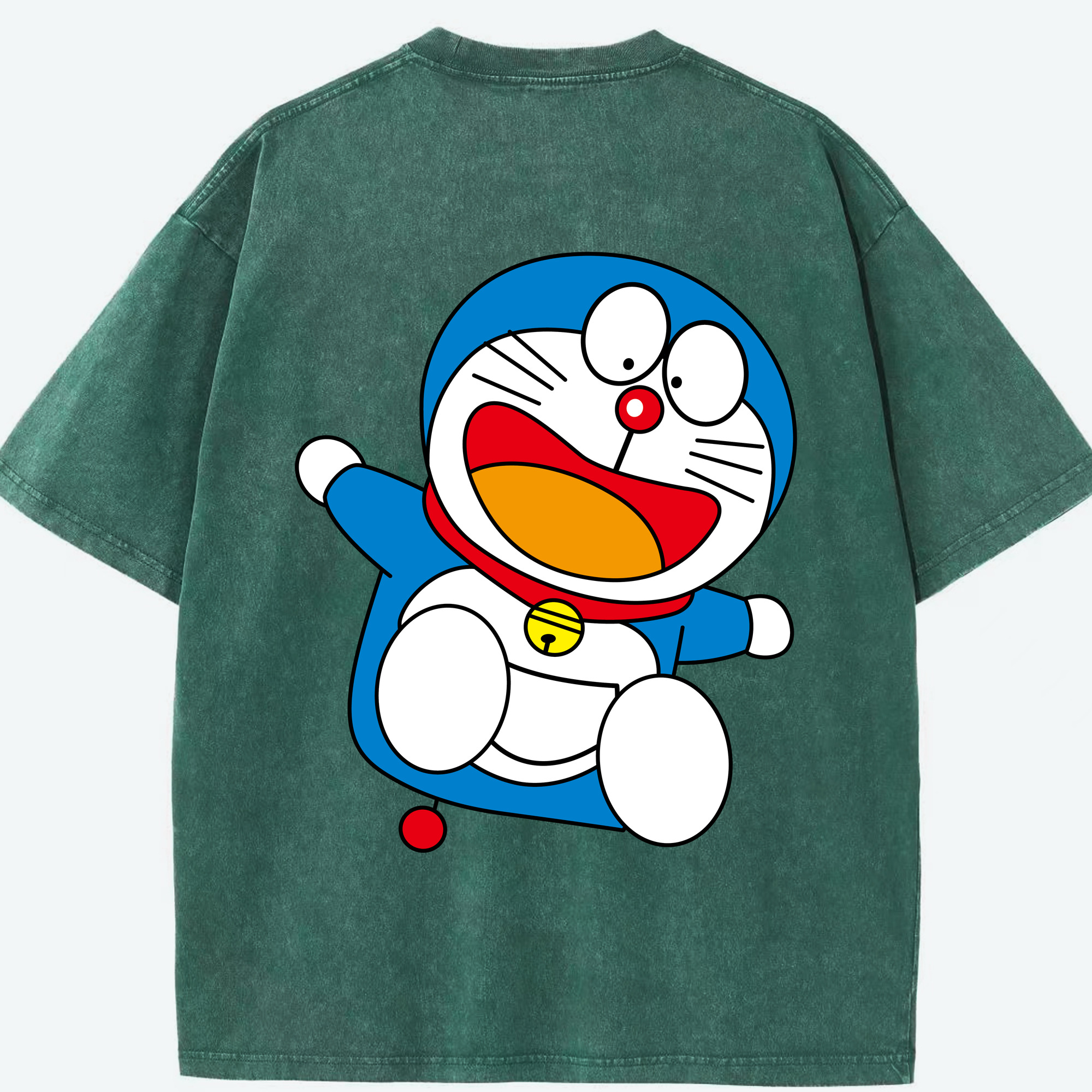 （画像用） ドラえもん Doraemon 綿100% ヴィンテージ風 半袖Tシャツ（背面プリント）